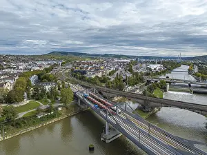 Stuttgart 21 Project Drucke: Load test on the Neckar Bridge