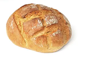 Food Photography Germany Drucke: Loaf of bread, white background