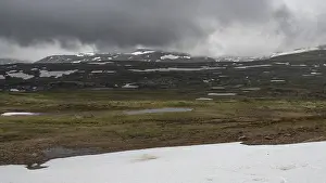 Dovrefjell National Park Norway Drucke: Lonely plateau with snowfields