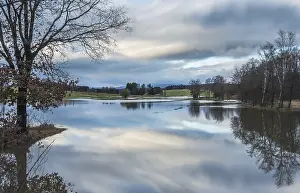 Southern Germany Nature Views Drucke: Long exposure dramatic lake and sky