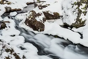 Motion Blur Nature Scene Drucke: Long-term recording, flowing stream