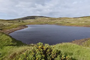 Drucke von Ein Geheimnis der Natur: Loughareema, das 'verschwindende See', liegt in der Nähe von Cushendun im County Antrim, Nordirland See Drucke: Loughareema, das 'verschwindende See' bei Cushendun