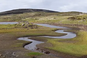 Drucke von Ein Geheimnis der Natur: Der verschwindende See Loughareema bei Cushendun in County Antrim, Nordirland See Drucke: Loughareema 'verschwindender See' bei Cushendun