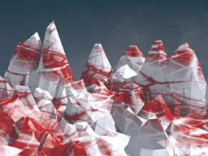 Abstract Geometric Shapes Drucke: Low poly shapes abstract background