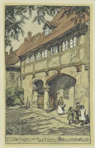 East Germany Historical Sites Drucke: Luther's birthplace in Eisleben