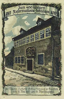 Saxony Anhalt Tourism Drucke: Luther's birthplace in Eisleben