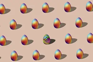 Symbolic Easter Image Drucke: Luxury Easter egg pattern made