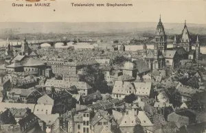 Europe Deserted Scene Drucke: Mainz, seen from the Stephansturm