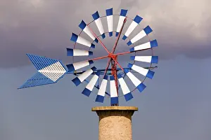 Balearic Islands Landmark Drucke: Majorca, windmill