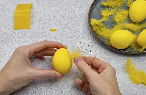 Easter Chick Decoration Drucke: How to make a chick from eggs for Easter decor