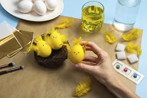 Chick From Eggs Tutorial Drucke: How to make a chick from eggs for Easter decor