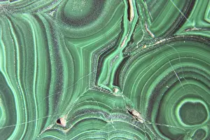 Malachite Mineral Drucke: Malachite - close-up of a specimen