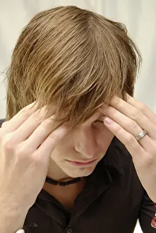 Man With Headache Drucke: Man has headache