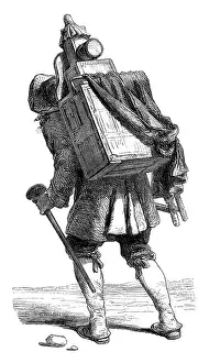 Deserted Landscape Art Drucke: The Man with the magic lantern