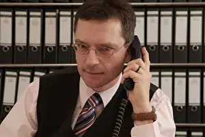Office Job Stress Drucke: Man in the office