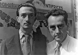Drucke von Zwei der wichtigsten Vertreter des Surrealismus, Man Ray und Salvador Dali, gemeinsam aufgenommen am 16. Juni 1934 in den USA Kunstwerke Des Surrealismus Drucke: Man Ray und Salvador Dali, zwei Schlüsselfiguren des Surrealismus