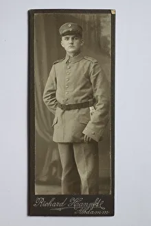 Ein Mann im Uniformen um 1890, Besuchsformat