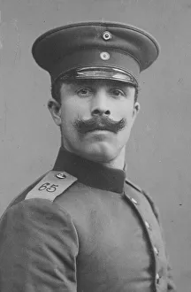 North Rhine Westphalia History Drucke: Man in uniform and cap, moustache