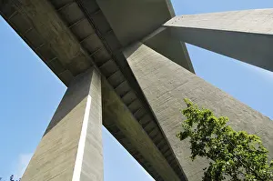 German Federal Republic Roadway Drucke: Manfallbruecke, freeway, Upper Bavaria