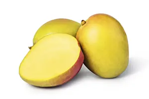 Bright White Background Images Drucke: Mango isolated on white background