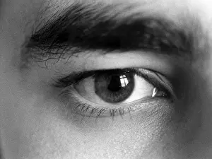 Macro Eye Photography Drucke: Man`s eye