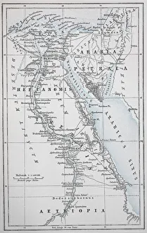Ancient Egypt Map Drucke: Map of Ancient Egypt and Petraea