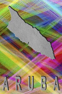 Drucke von Karte von Aruba, bunte Hintergrund, Kopie-Raum Karte Drucke: Karte von Aruba, bunte Hintergrund, Kopie-Raum.