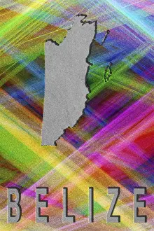 Drucke von Karte von Belize, bunte Hintergrund, Kopie-Raum Belize Drucke: Karte von Belize, bunter Hintergrund, Kopierfreiraum.