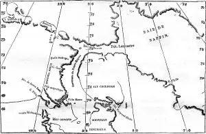 Deserted Landscape Depiction Drucke: Map of the discoveries of Captain Ross
