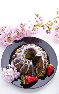 Sweet Cherry Treats Drucke: Marble cake with cherries