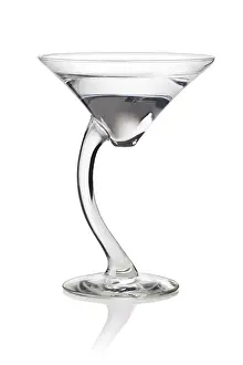 Studio Shot Wine Drucke: Martini on a white background