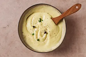 Mashed Potatoes Drucke: Mashed potatoes, with micro greenery and spices