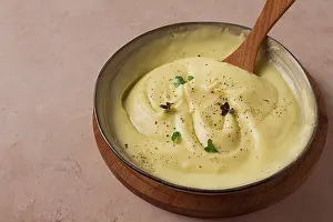 Mashed Potatoes Drucke: Mashed potatoes, with micro greenery and spices