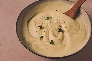 Mashed Potatoes Drucke: Mashed potatoes, with micro greenery and spices