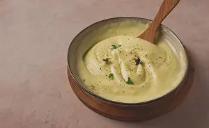 Mashed Potatoes Drucke: Mashed potatoes, with micro greenery and spices