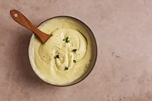 Mashed Potatoes Drucke: Mashed potatoes, with micro greenery and spices
