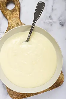 Homemade Mashed Potato Dish Drucke: Mashed potatoes, with suluguni cheese
