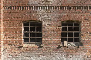 Germany Historical Buildings Drucke: Masonry with windows of a former pigsty built around 1920