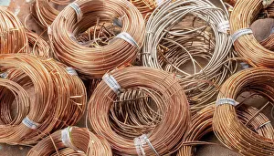 Industrial Plant Site Drucke: Material, metal, copper, copper wire