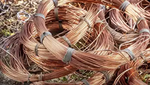 Copper Wire Production Drucke: Material, metal, copper, copper wire
