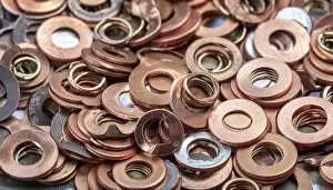 Industrial Plant Equipment Drucke: Material, metal, copper, a large quantity of copper washers