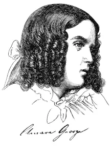 Historic Female Portrait Drucke: Mathilde Kaufmann, pseudonyms Amara George