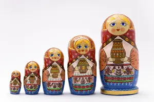 Traditional Russian Souvenir Drucke: Matryoschkas