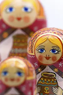 Traditional Russian Souvenir Drucke: Matryoschkas