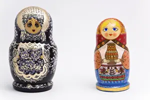 Traditional Russian Souvenir Drucke: Matryoshkas