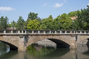 Central Europe River Views Drucke: Maxbrucke over the Pegnitz River