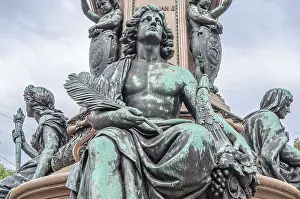 Bavaria Germany Landmark Drucke: The Maxmonument in Munich, Germany