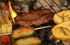 Healthy Grocery Options Drucke: Meat on the grill