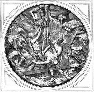 Drucke von Ein antikes Silbermedaillon mit Reliefprägung, aufbewahrt in Pisa. Ein Stück Geschichte aus dem 19. Jahrhundert, das uns heute noch fasziniert und zum Nachdenken anregt Pisa Drucke: Medallion mit Reliefprägung in Silber, Pisa