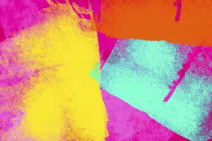 Colorful Artwork Drucke: This abstract image features a vivid array of textured